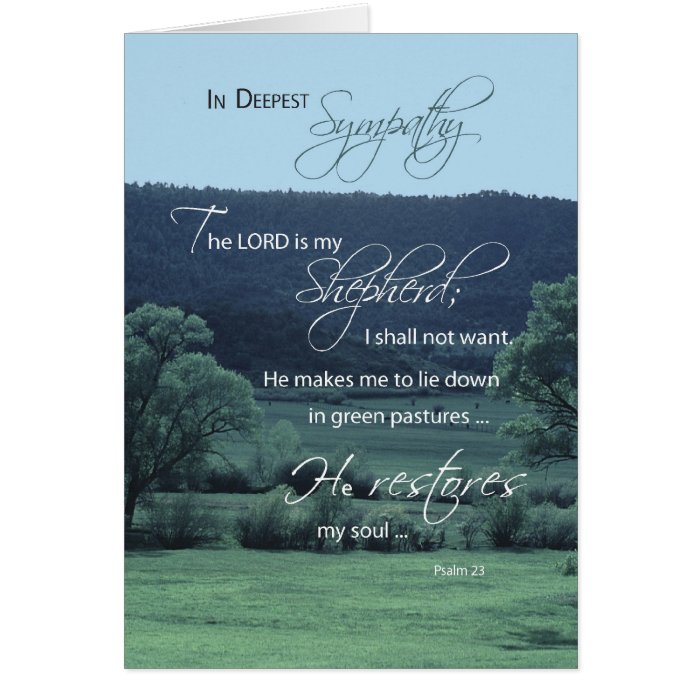 Lord is My Shepherd, Religious, Christian Sympathy Card