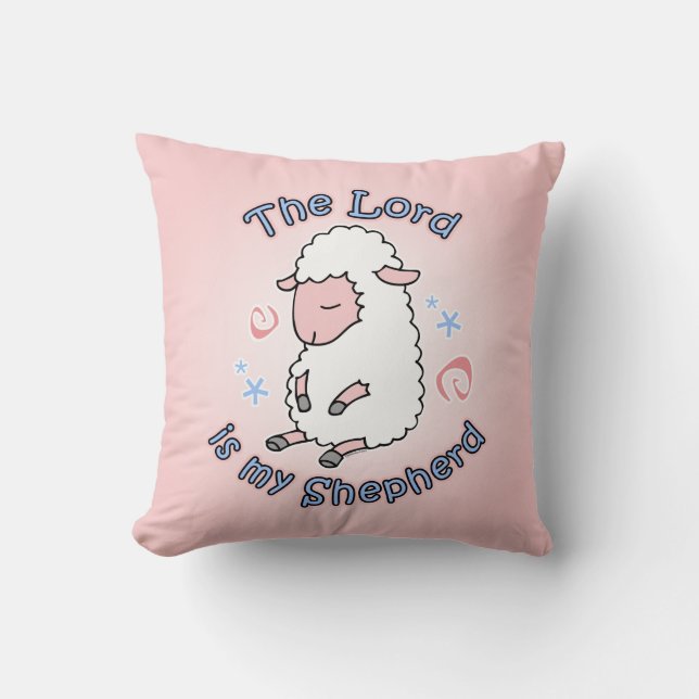 Lord Is My Shepherd Throw Pillow (Front)