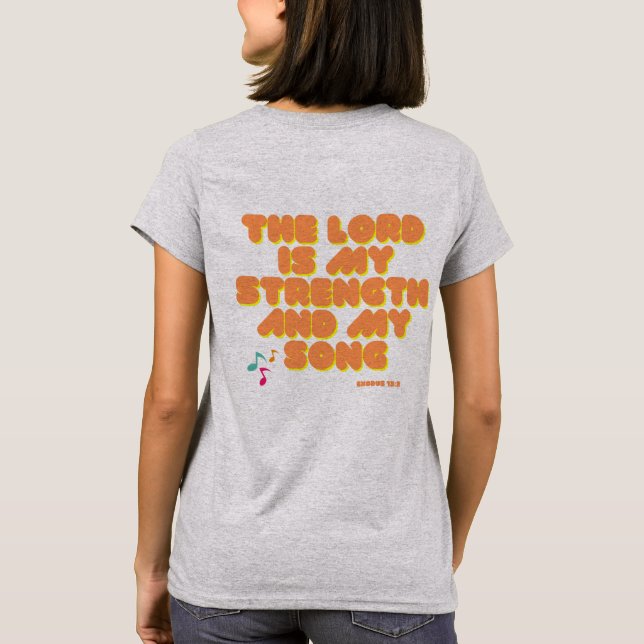  Lord is my song scripture fall women’s shirt (Back)