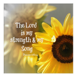 Lord is my Strength Bible Verse Acrylic Print