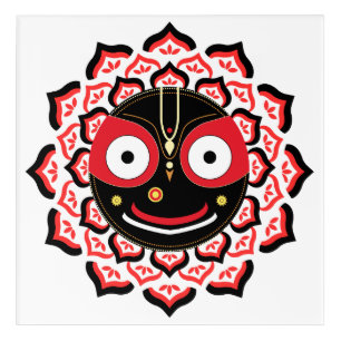 Lord Jagannath Face Chakra Hindu Deity Acrylic Print