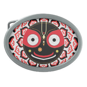 Lord Jagannath Face Chakra Hindu Deity Belt Buckle
