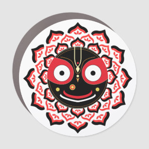 Lord Jagannath Face Chakra Hindu Deity Car Magnet