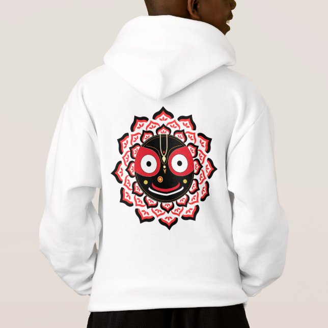 Lord Jagannath Face Chakra Hindu Deity Hoodie (Back)