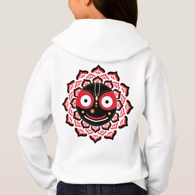 Lord Jagannath Face Chakra Hindu Deity Hoodie (Back)