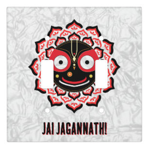 Lord Jagannath Face Chakra Hindu Deity Light Switch Cover