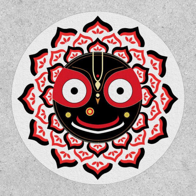 Lord Jagannath Face Chakra Hindu Deity Patch (Front)