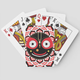 Lord Jagannath Face Chakra Hindu Deity Poker Cards