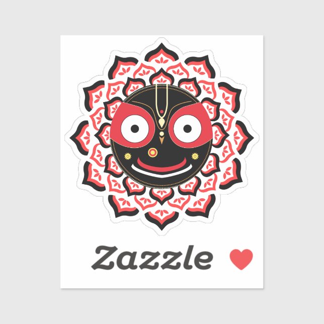 Lord Jagannath Face Chakra Hindu Deity Sticker (Sheet)