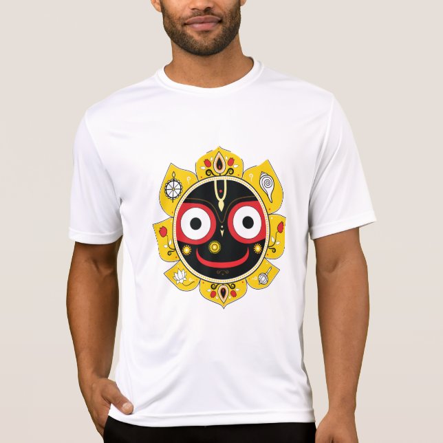 Lord Jagannath Face Hindu Deity Spiritual T-Shirt (Front)