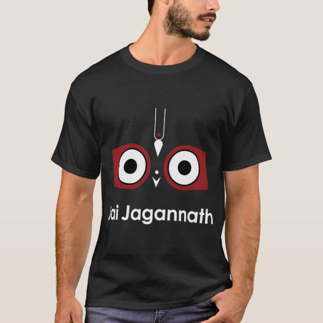 Lord Jagannath Puri Dham Hare Krishna T-Shirt (Front)