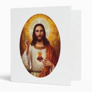Lord Jesus Christ and the Sacred Heart 3 Ring Binder