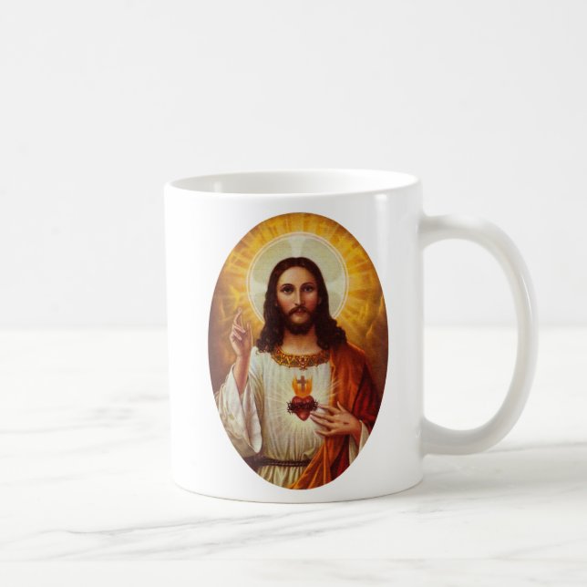 Lord Jesus Christ and the Sacred Heart Coffee Mug (Right)