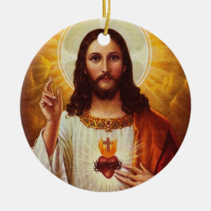 Lord Jesus Christ and the Sacred Heart Christmas Ornament