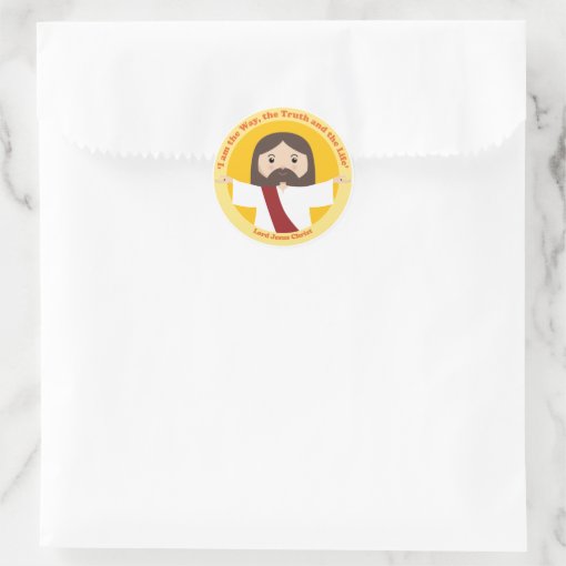 Lord Jesus Christ Classic Round Sticker | Zazzle