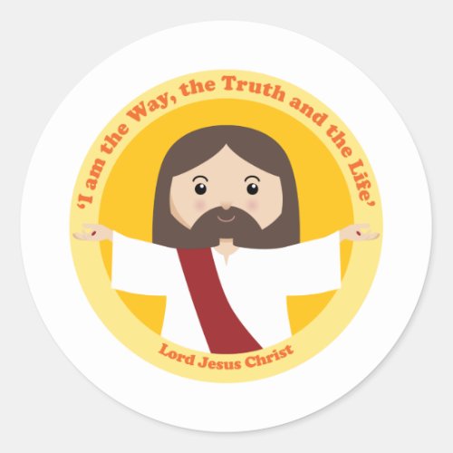 Lord Jesus Christ Classic Round Sticker