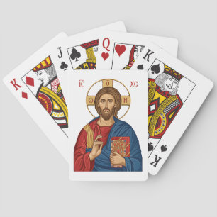 Lord Jesus Christ East Europian Church Orthodox  Poker Cards