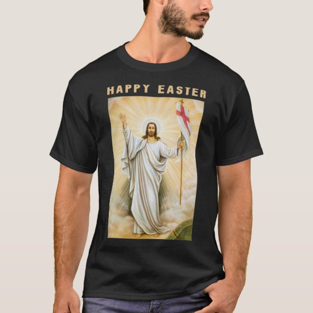 Lord Jesus Christ is Risen  Resurrection of Jesus  T-Shirt (Front)