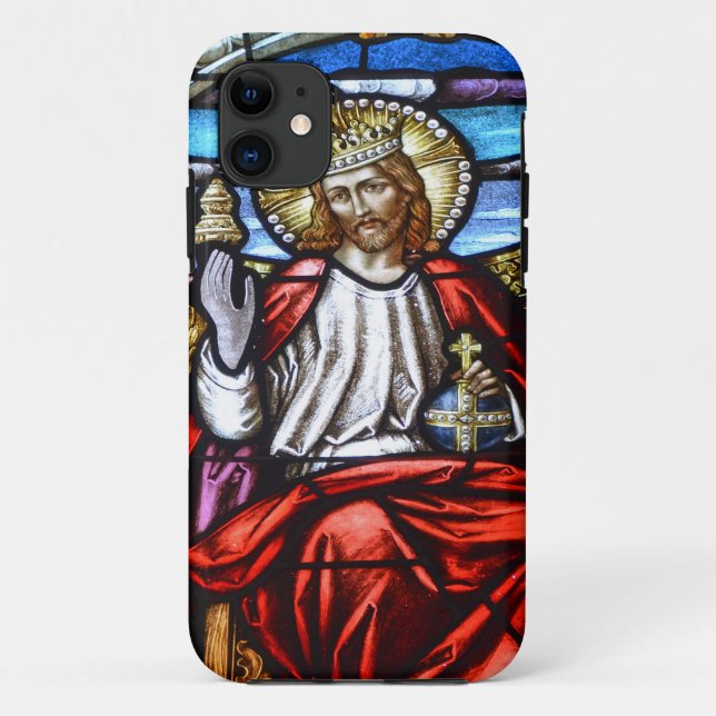 Lord Jesus stained glass iphone case (Back)