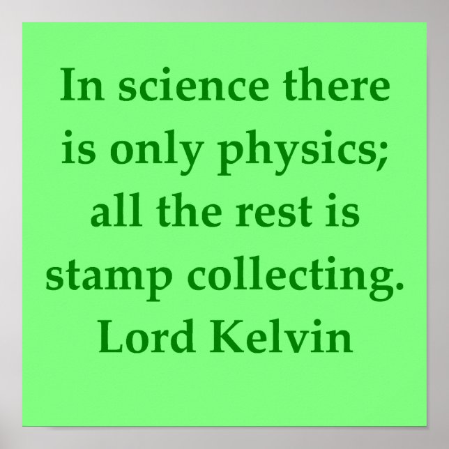 Lord Kelvin quote Poster (Front)