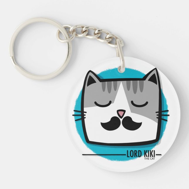 Lord Kiki the cat  Keychain (Front)