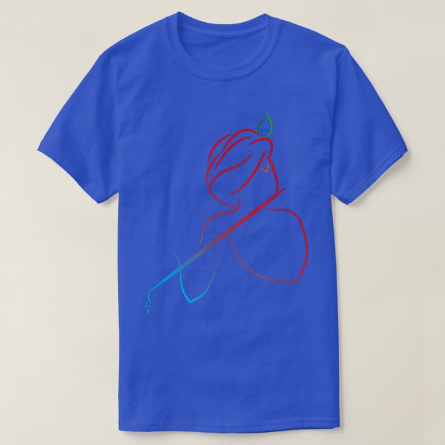 Lord Krishna Art Hinduism Gods T-Shirt (Design Front)