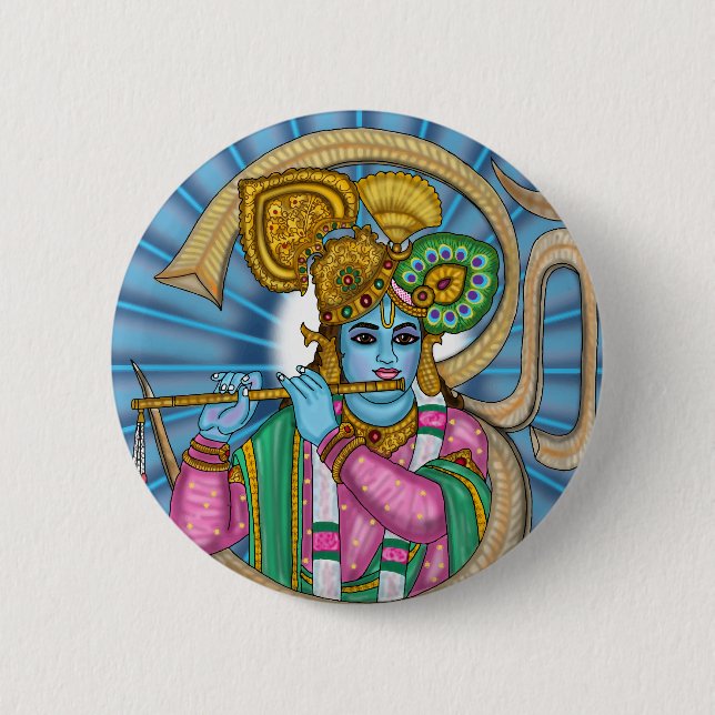 Lord Krishna Button (Front)
