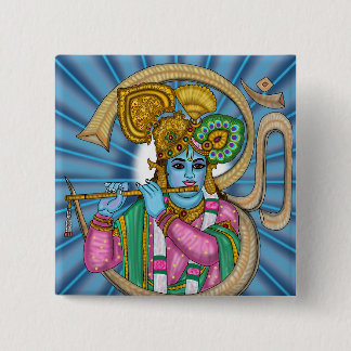 Lord Krishna Button