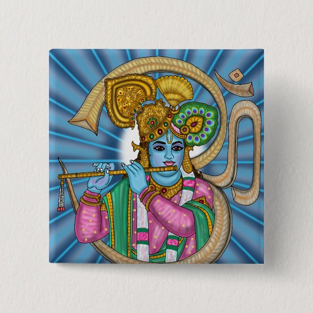 Lord Krishna Button (Front)