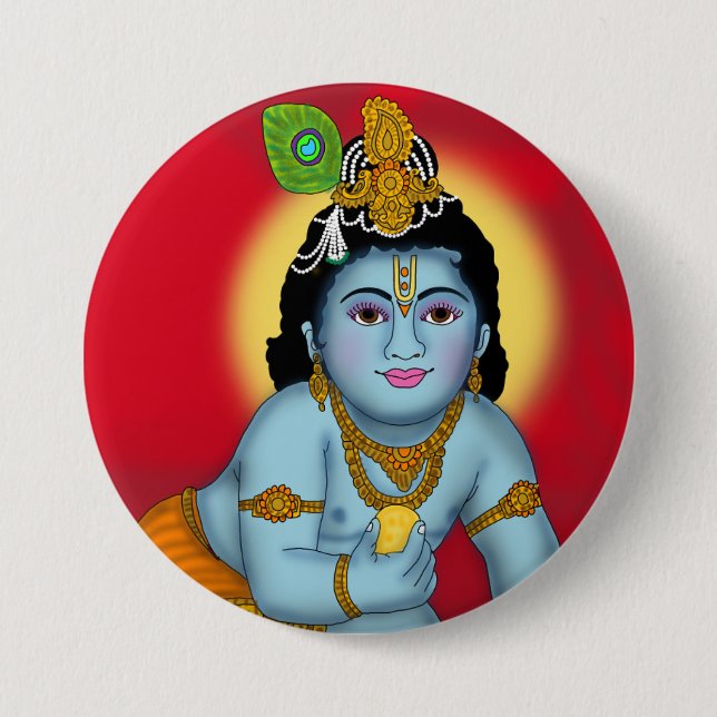 Lord Krishna Button (Front)