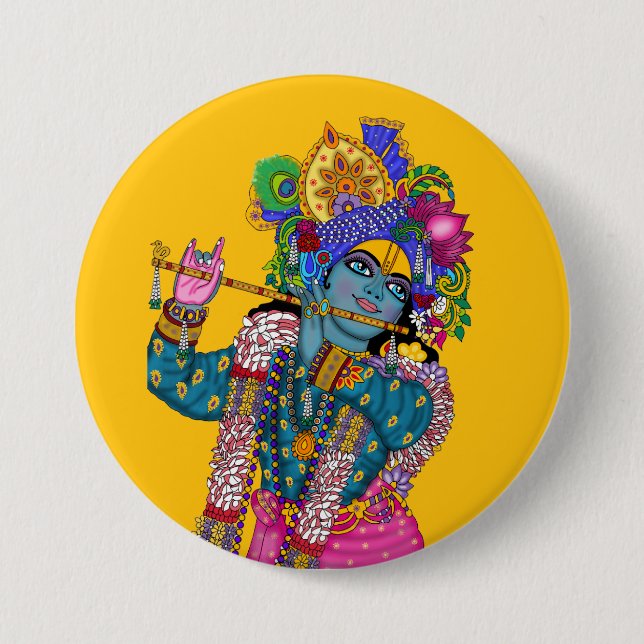 Lord Krishna Button (Front)