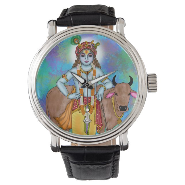 Lord Krishna Clock Watch (Front)