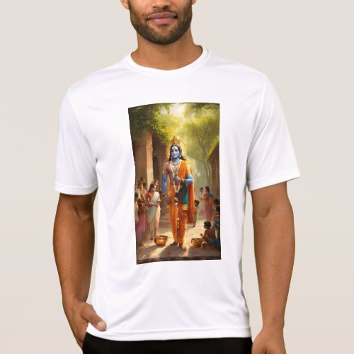 Lord Krishna Divine Unity and Spiritual Essence T_Shirt