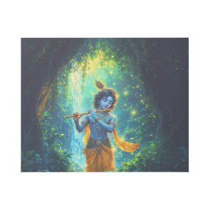 Lord Krishna in Vrindavan Gallery Wrap