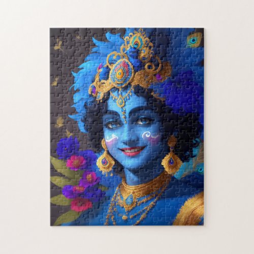 Lord Krishna Indian God Deity  Jigsaw Puzzle
