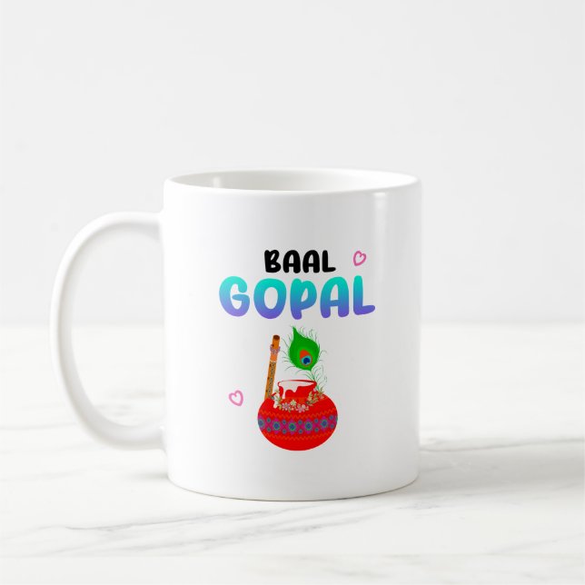 Lord Krishna Janmashtami Laddu Gopal Coffee Mug (Left)