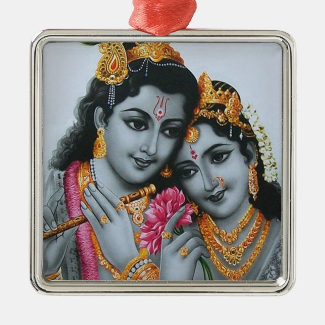 Lord Krishna Metal Ornament (Front)
