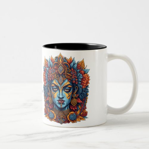 Lord Krishna Mug Sip in Divine Serenity Two_Tone Coffee Mug