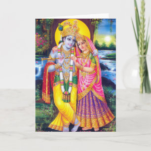 Lord Krishna & Radha Card
