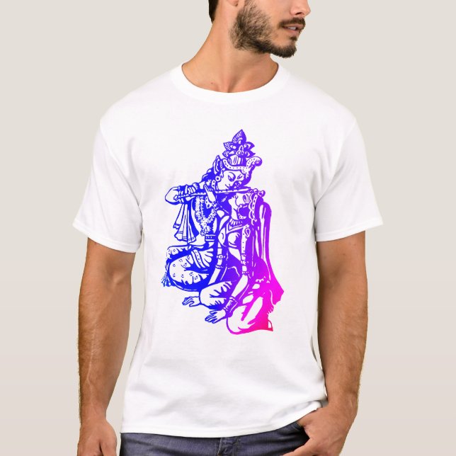 Lord Krishna & Radha - Couple T-Shirt (Front)