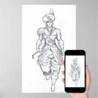 Lord Krishna Sketch Poster | Zazzle-gemektower.com.vn