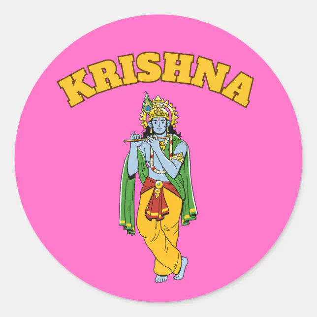 Krishav Name Sticker Lord Krishna Stickers | Zazzle