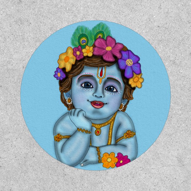 Lord Krishna Stickers Patch (Front)