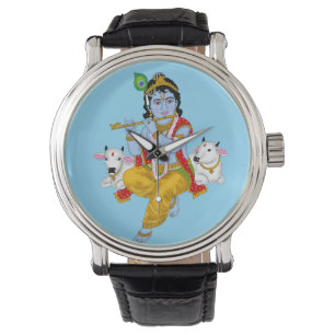 Lord Krishna Wall Clock Watch