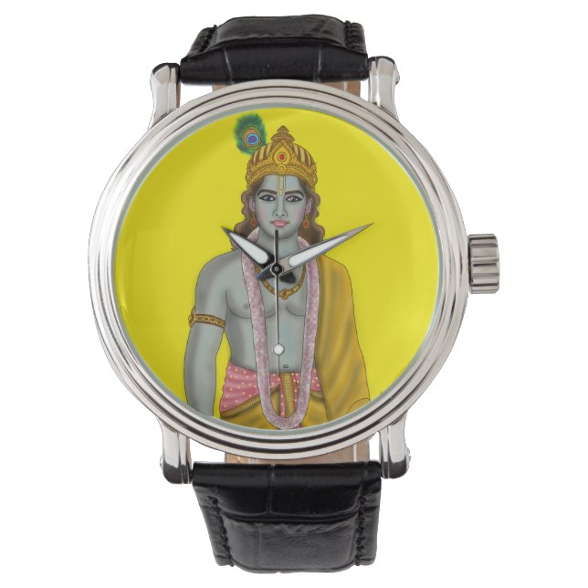 Lord Krishna Wall Clock Watch (Front)