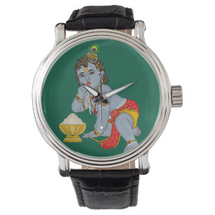 Lord Krishna Wall Clock Watch