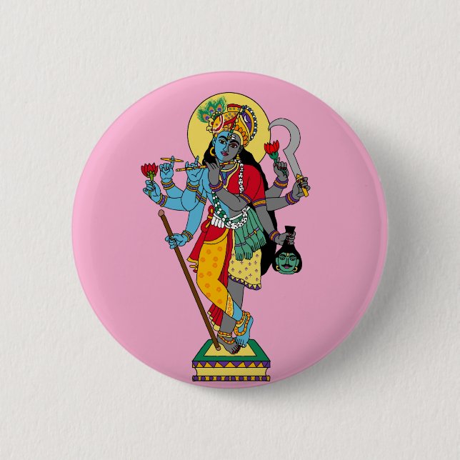 Lord Krishnakali Stickers Button (Front)