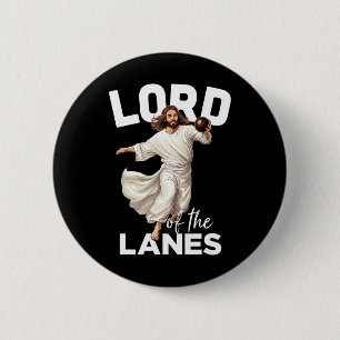 Lord Lanes Funny Christian Christ Gutter Bowling L Button