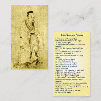 Lord Lanto Chohan of the Second Ray Calling Card