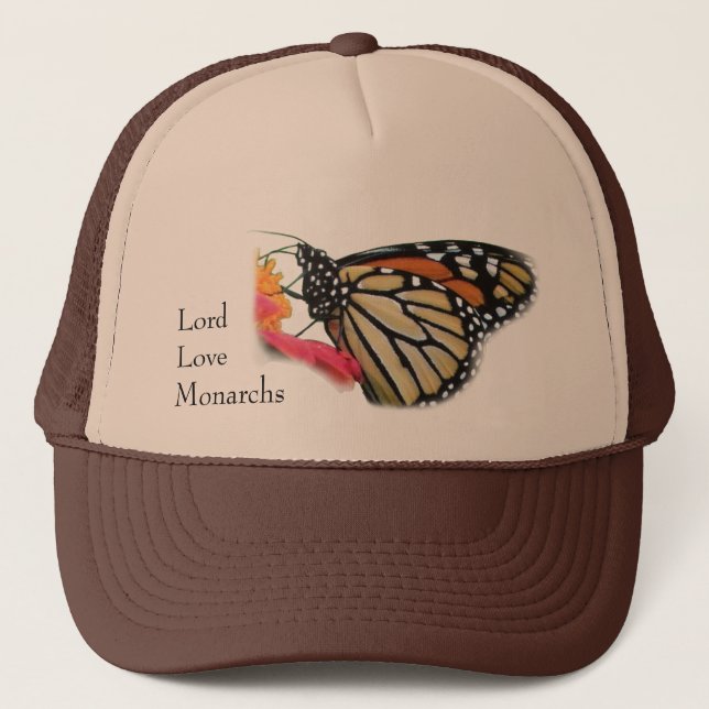 Lord Love Monarchs Butterfly Picture Trucker Hat (Front)